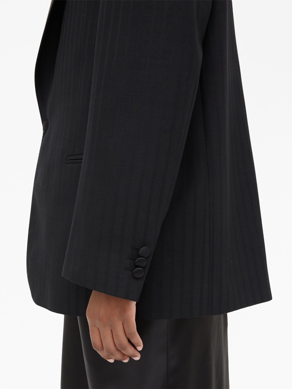 single breasted wool blazer - 6
