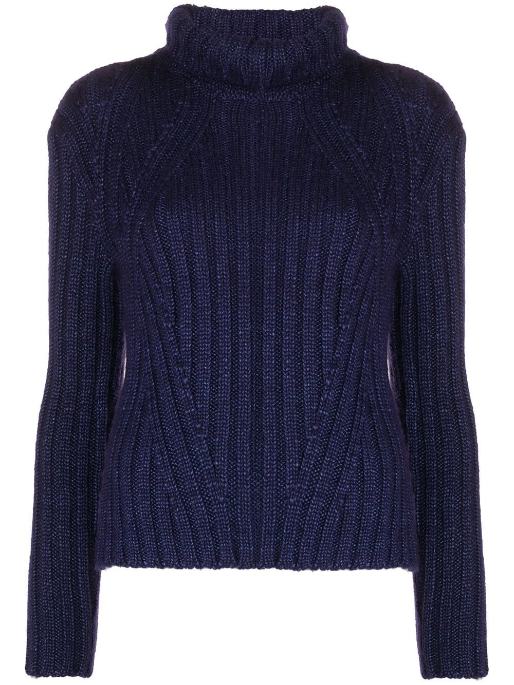 ribbed high neck jumper - 1