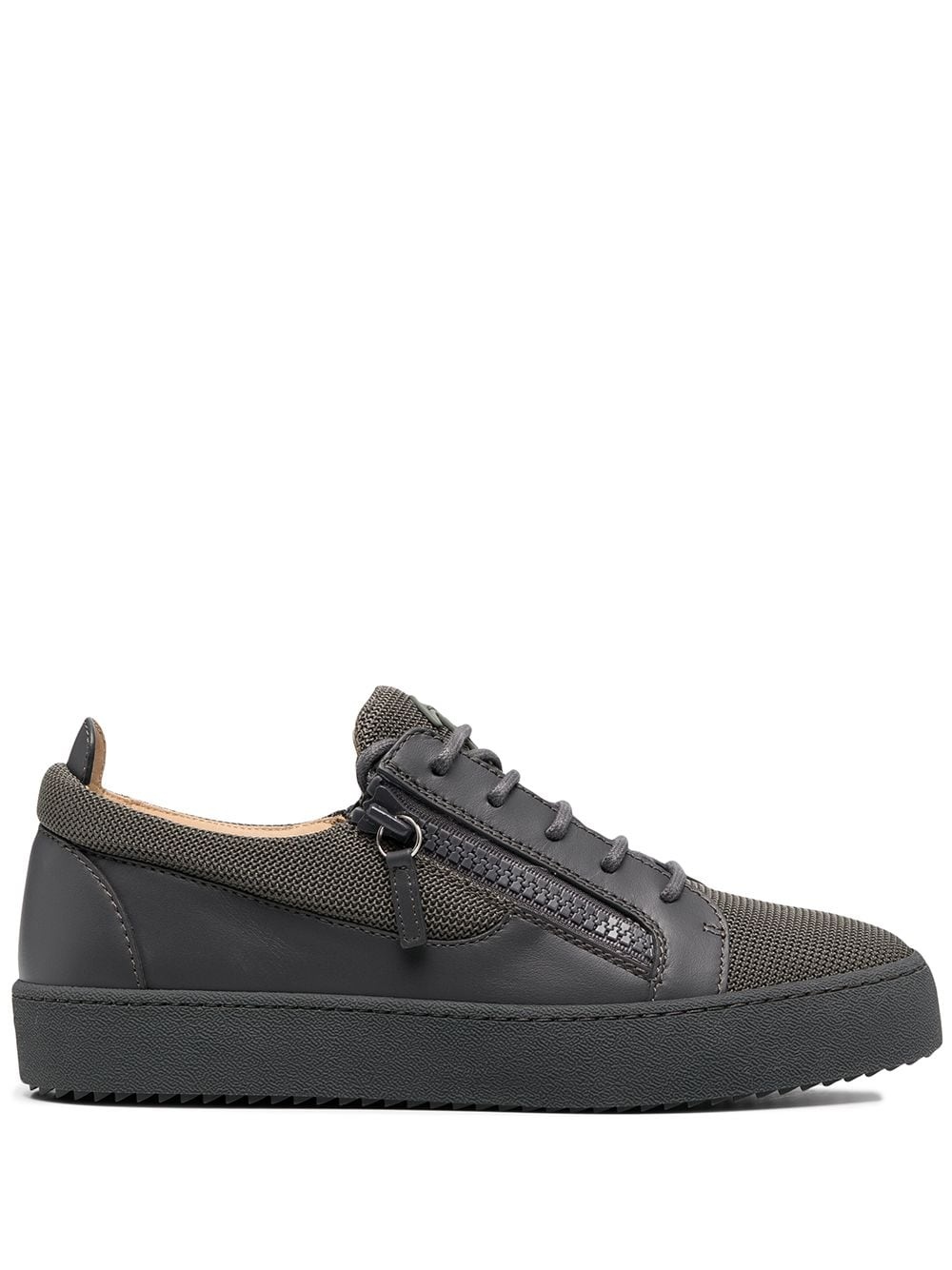 zip-detail low-top sneakers - 1