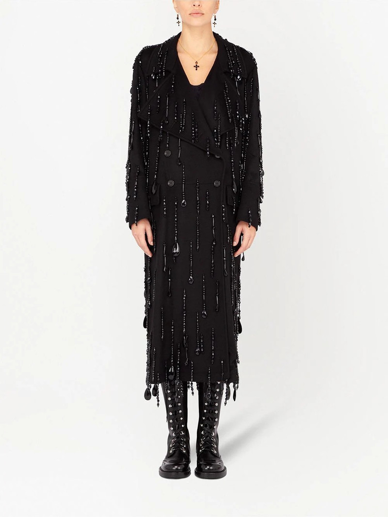 Dolce & Gabbana bead-embellished double-breasted coat outlook
