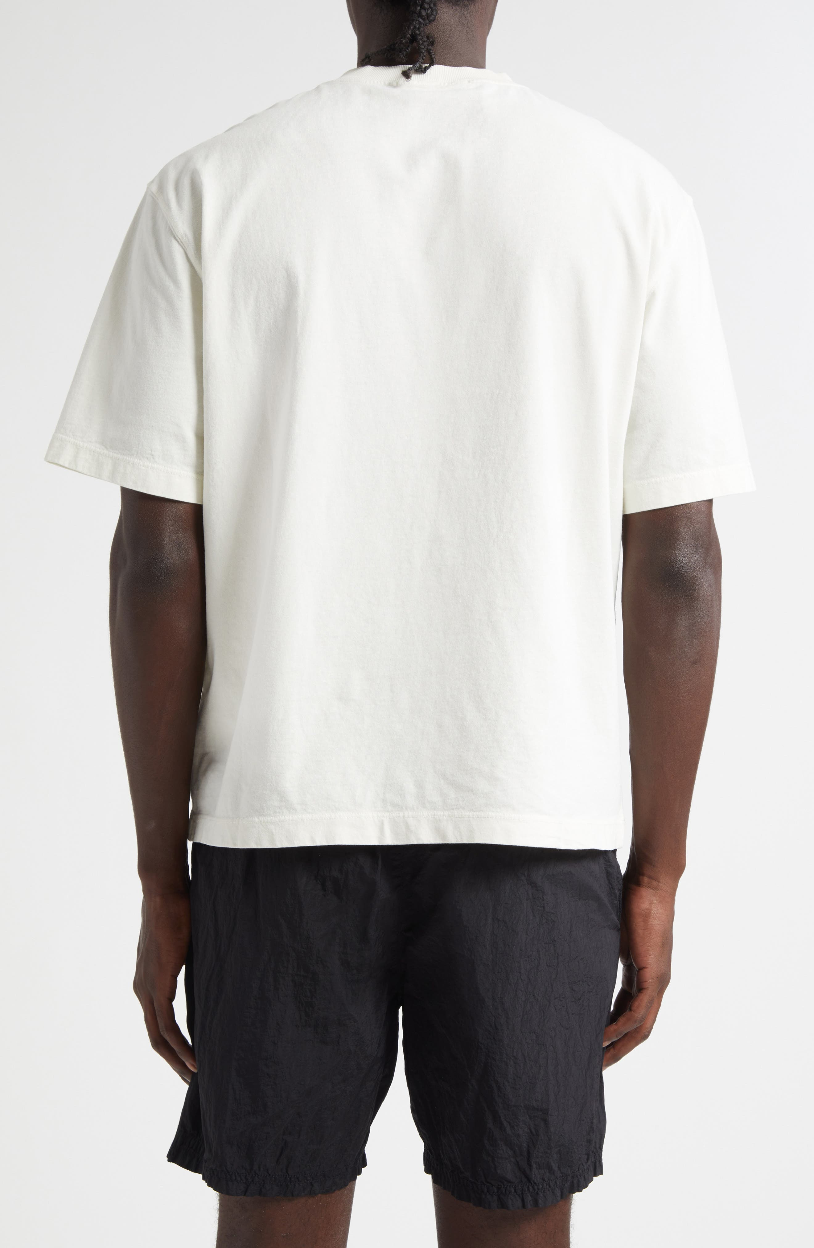 Stone Island Compass Logo Patch Short Sleeve T-Shirt in V0093 Ivory at Nordstrom - 3