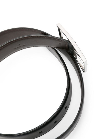 John Lobb engraved-buckle leather belt outlook