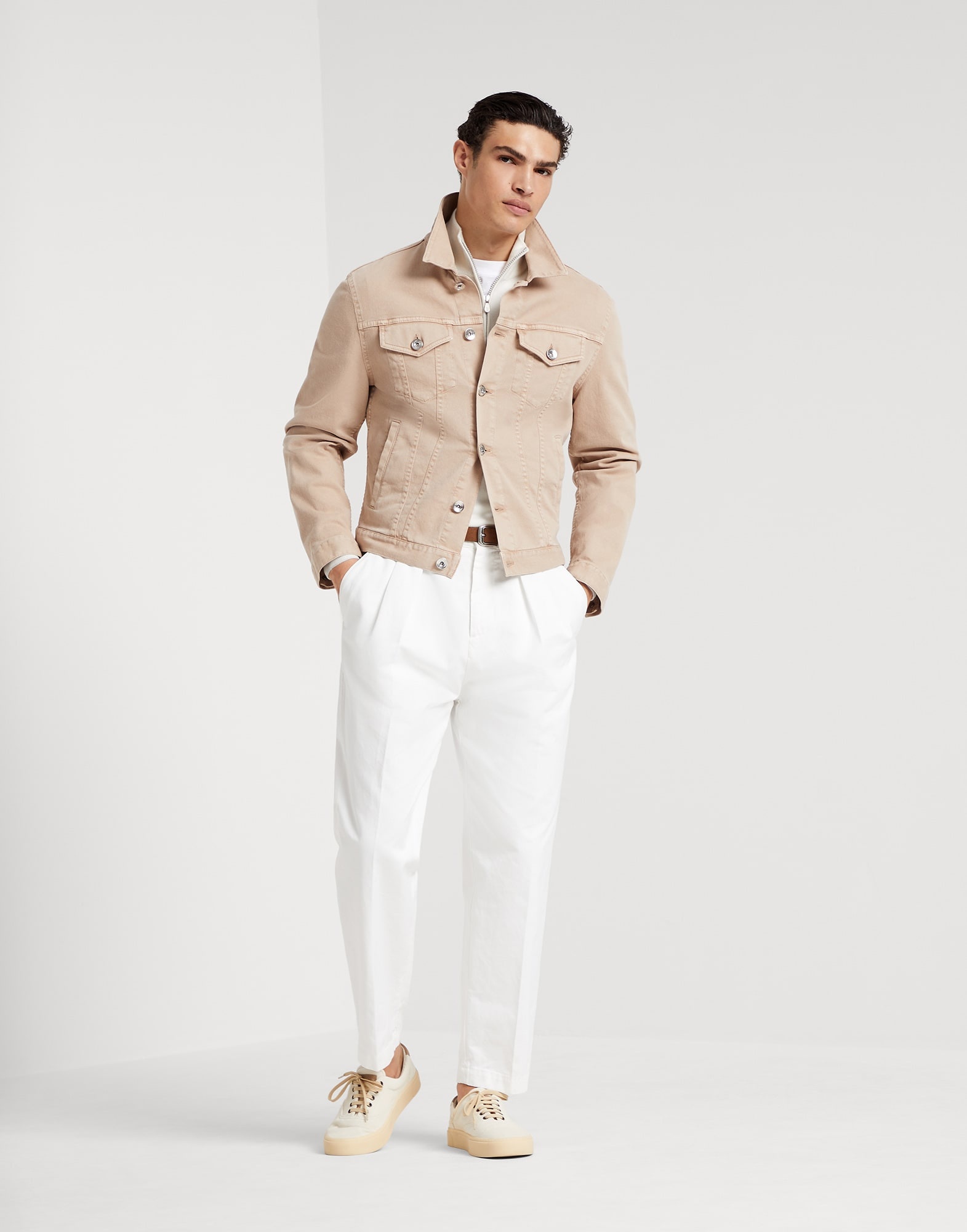 Cashmere turtleneck sweater with half zip - 5