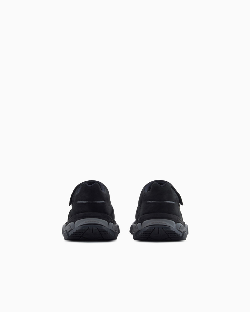 GIORGIO ARMANI MONKSTRAP SNEAKERS IN SUEDE outlook