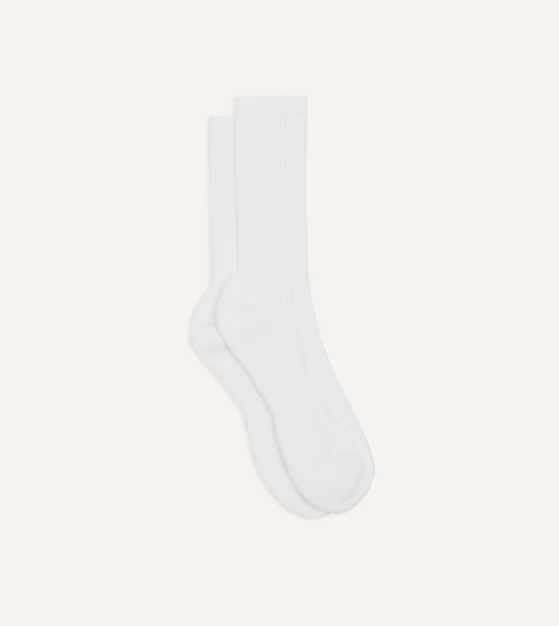 White Cotton Sports Socks 1