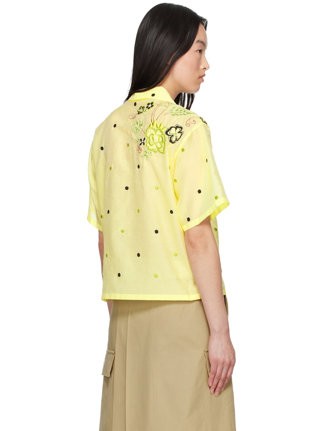 Yellow Kenzo Paris 'KENZO Peonies' Embroidered Shirt - 3