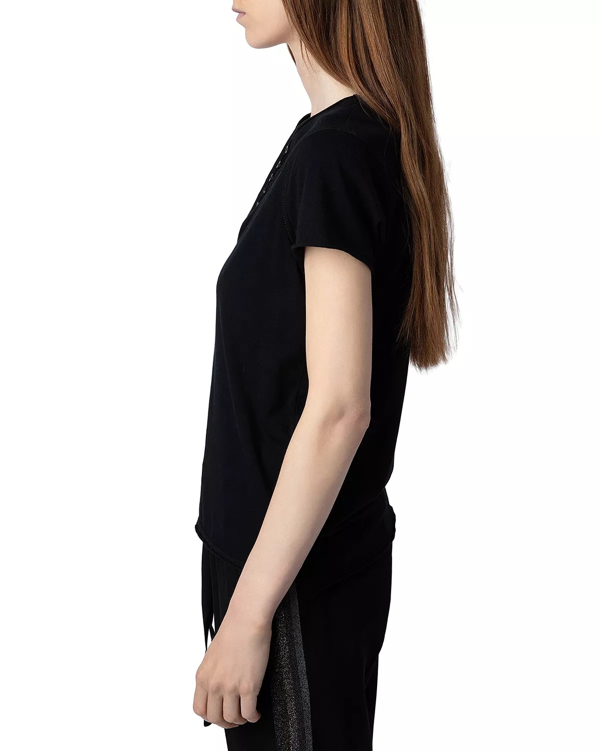 Diamanté Henley Tee - 4