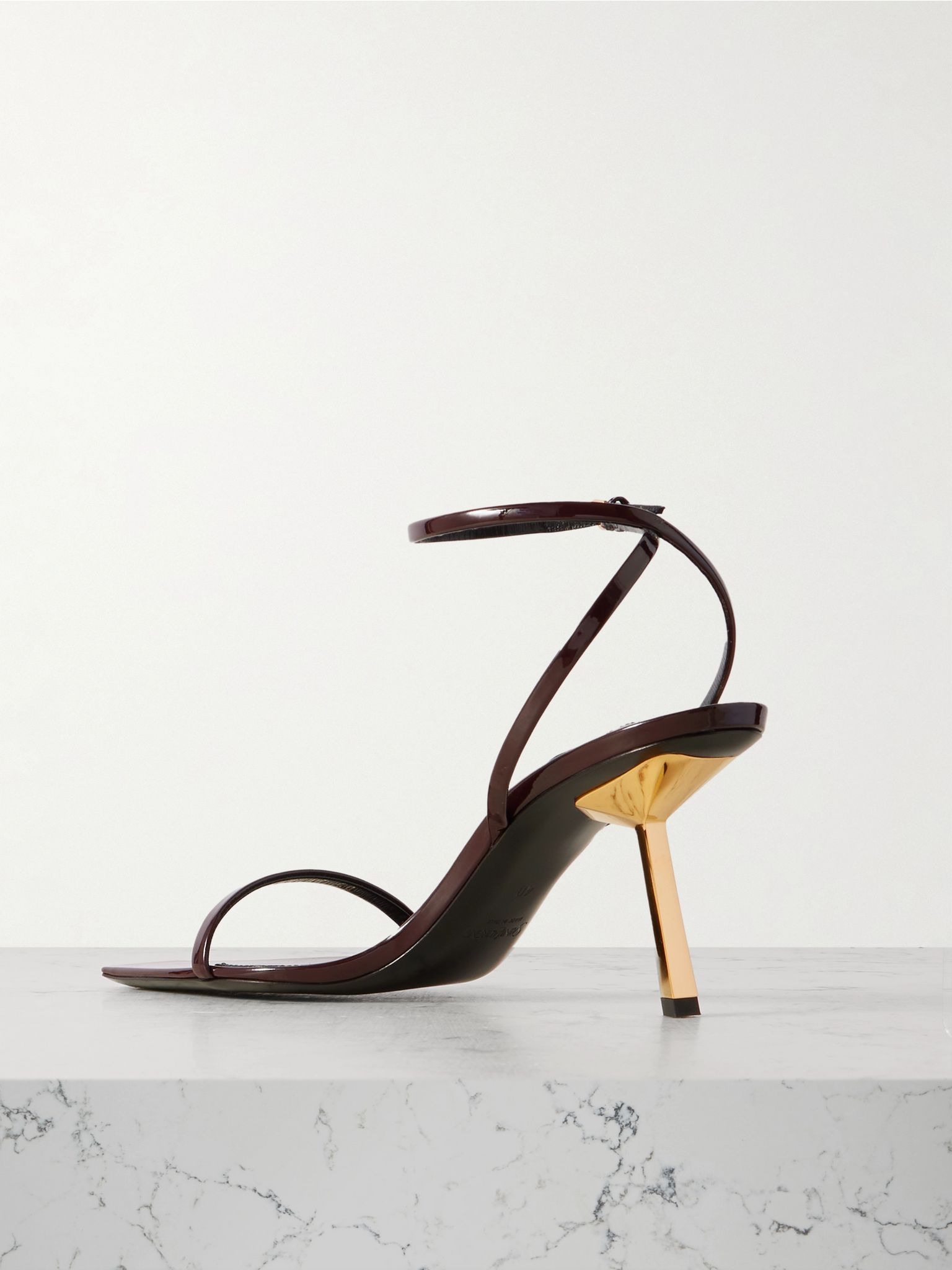 Lee patent-leather sandals Brown - 3