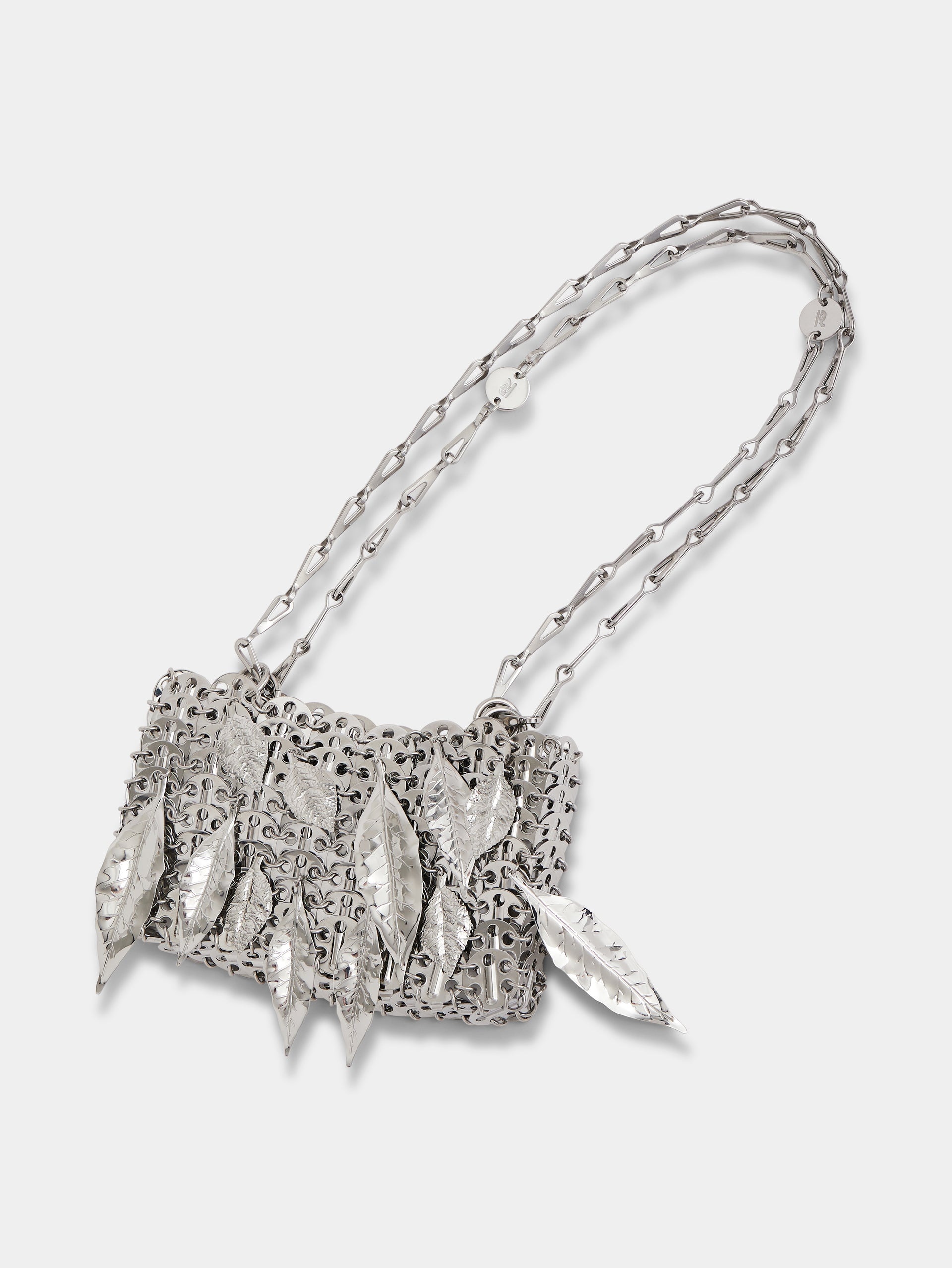 1969 SILVER NANO BAG METALLIC LEAVES - 5