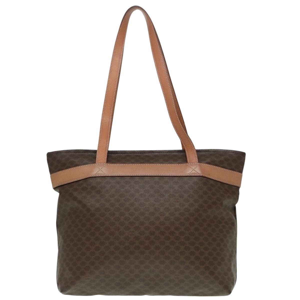 CELINE Macadam Canvas Tote Bag Pvc Leather Brown Gold - 2
