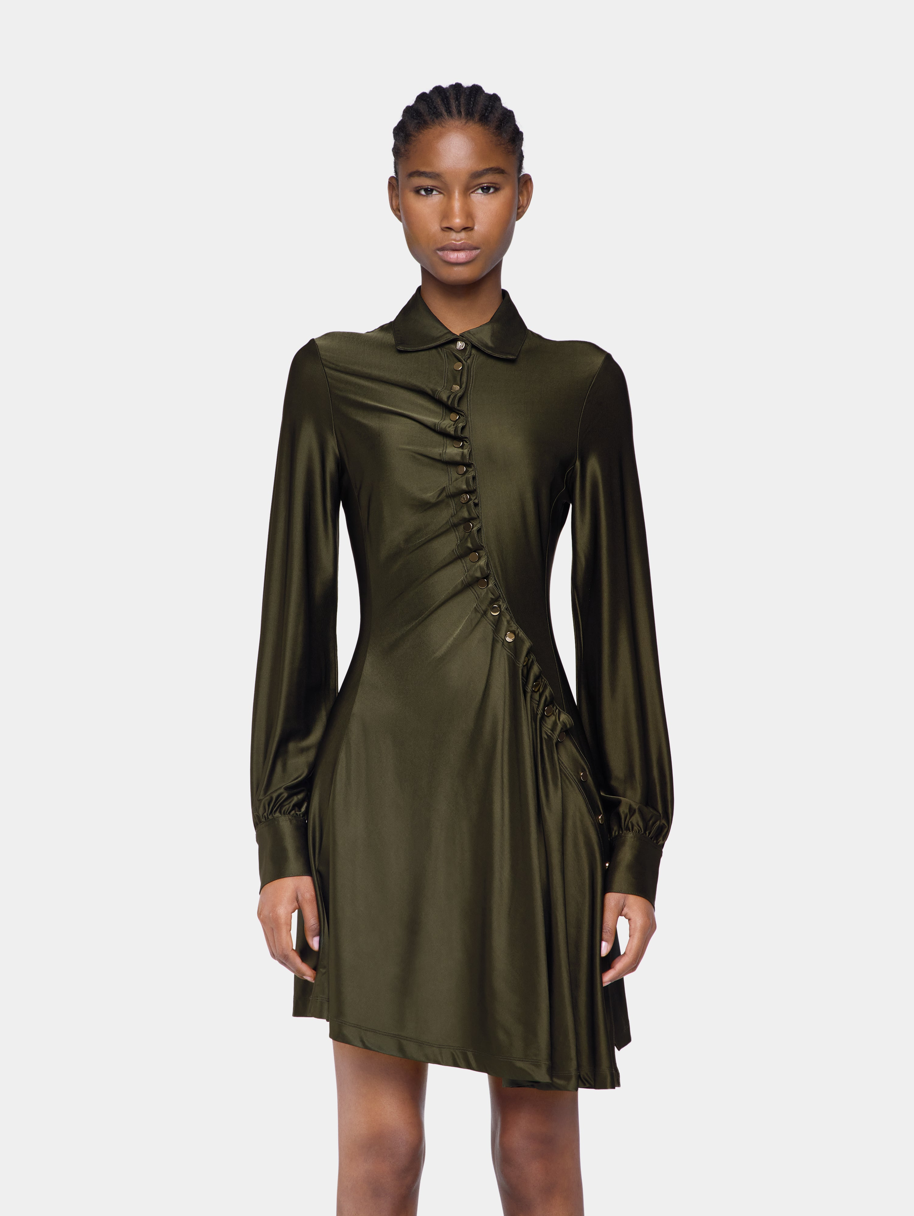 DRAPED MINI DRESS IN JERSEY - 2
