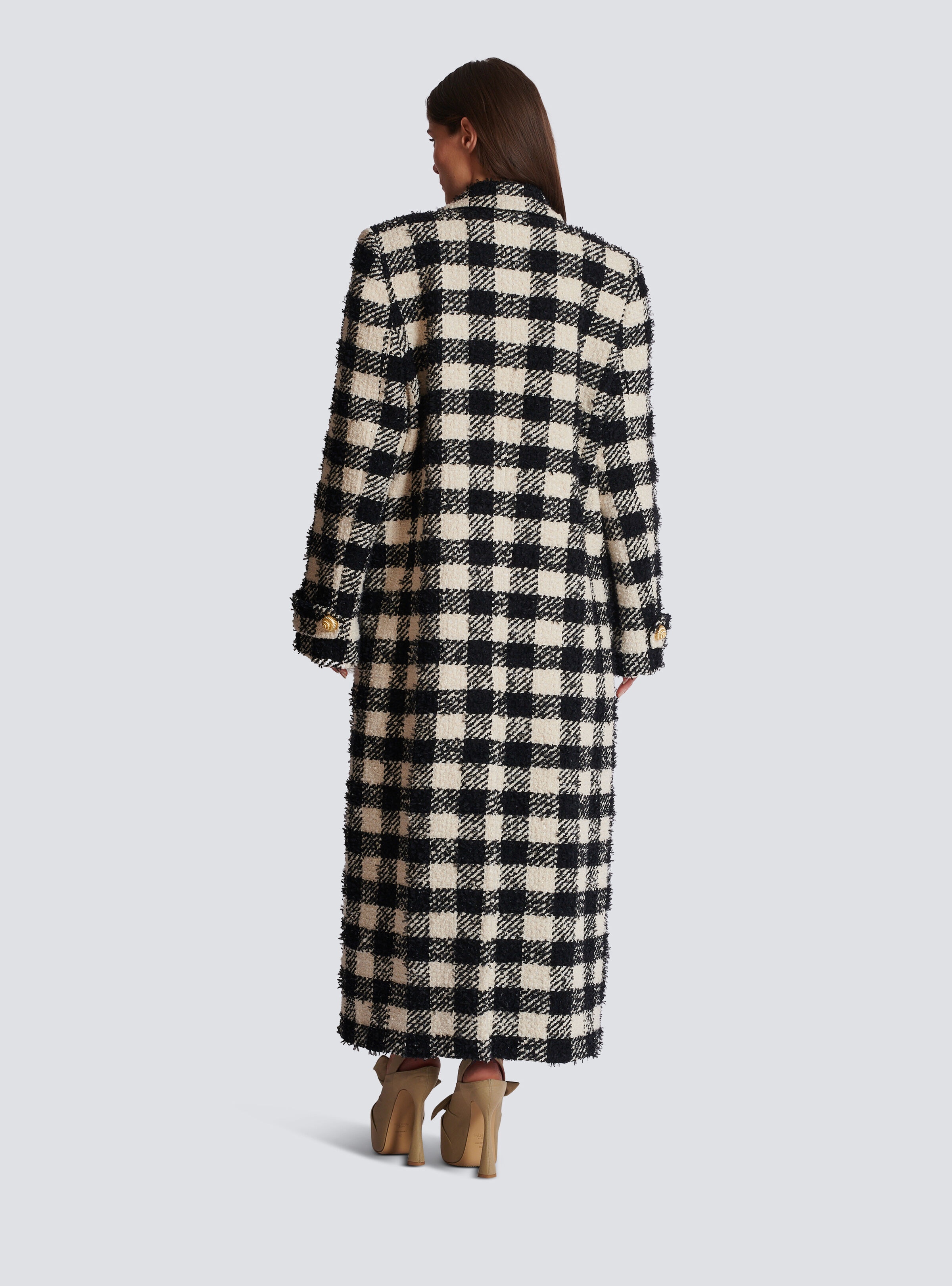 Long 6-button tweed coat - 4