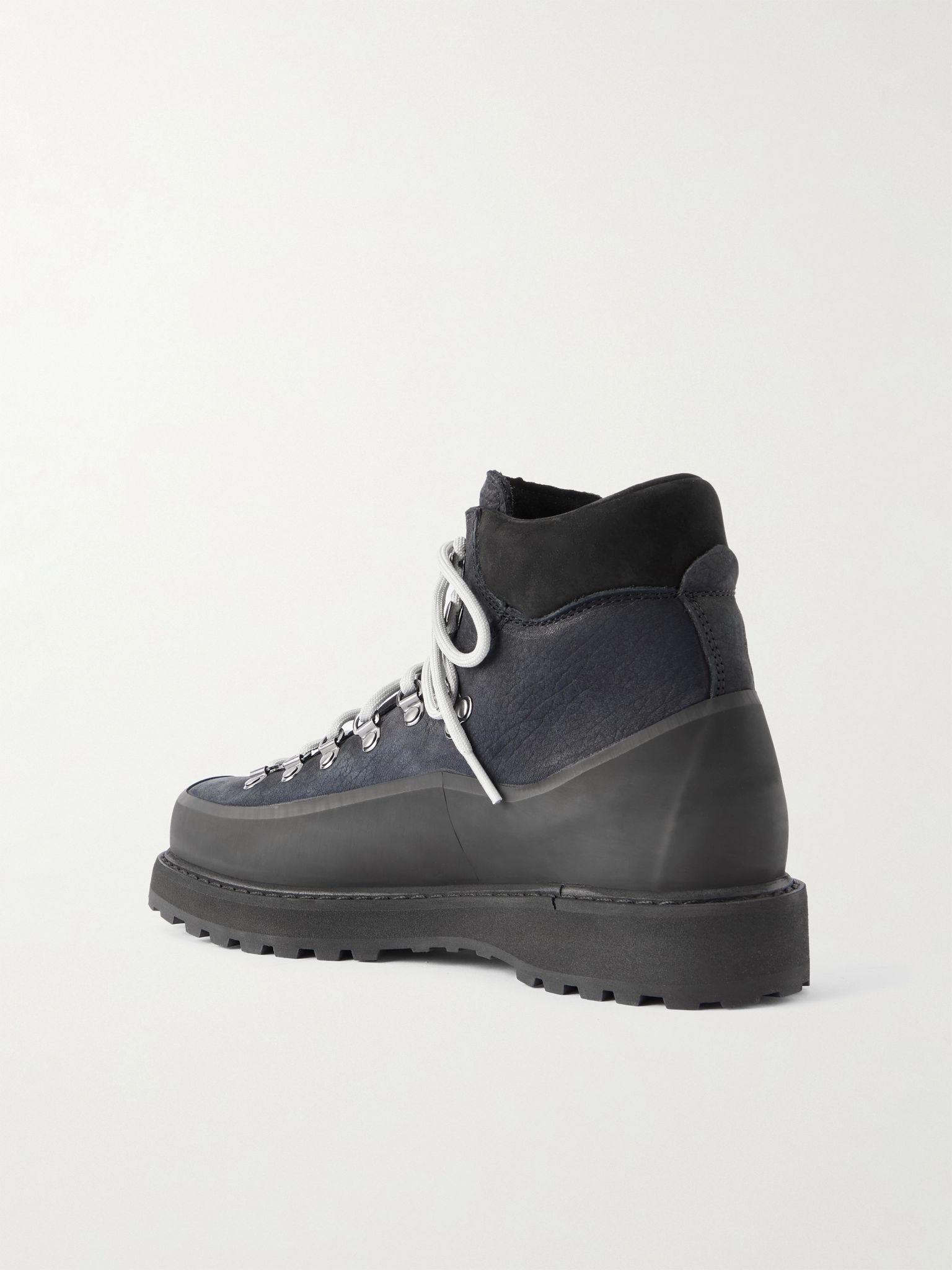Roccia Vet Rubber-Trimmed Full-Grain Leather Hiking Boots Black - 4