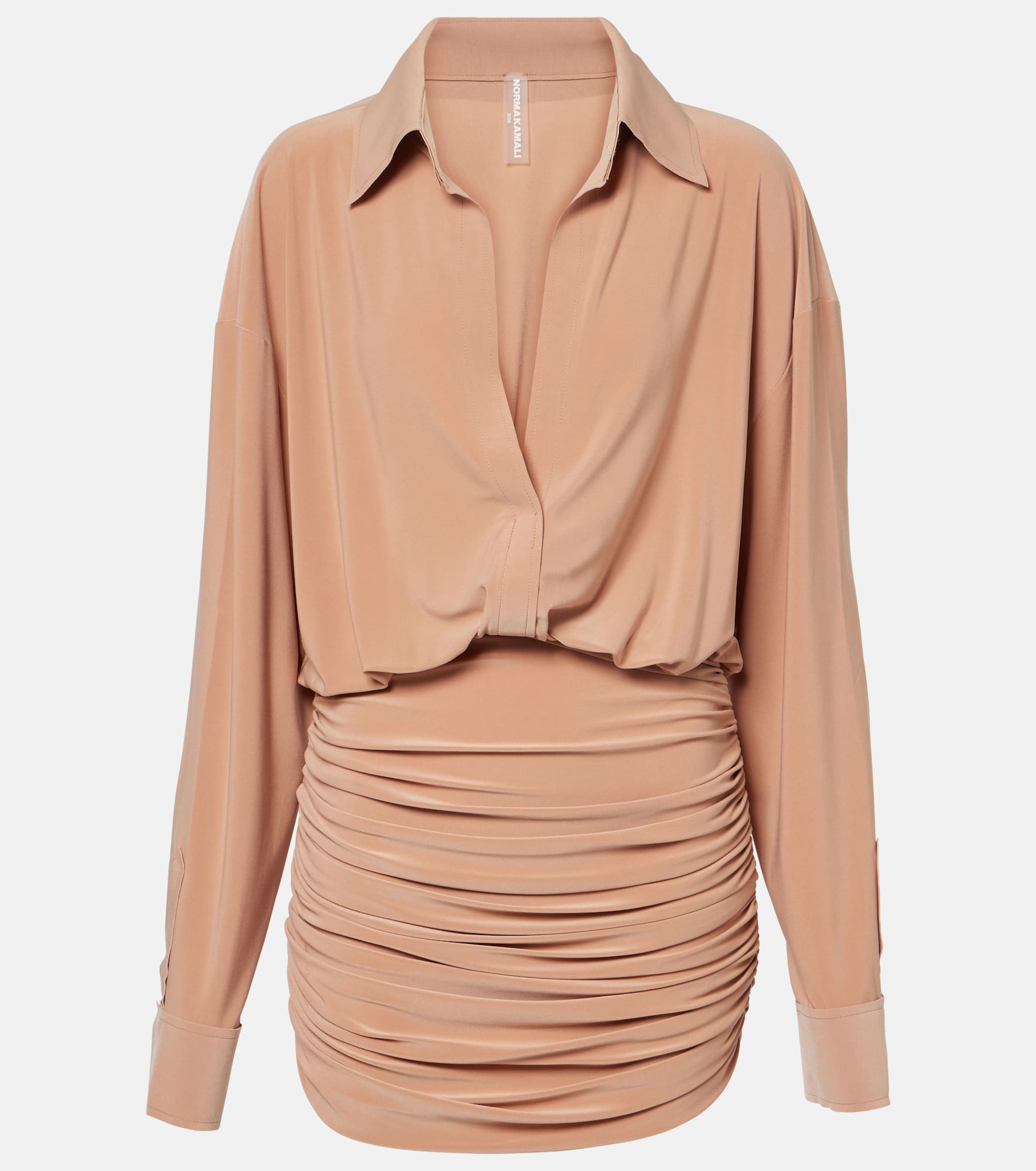 Shirred shirt dress - 1