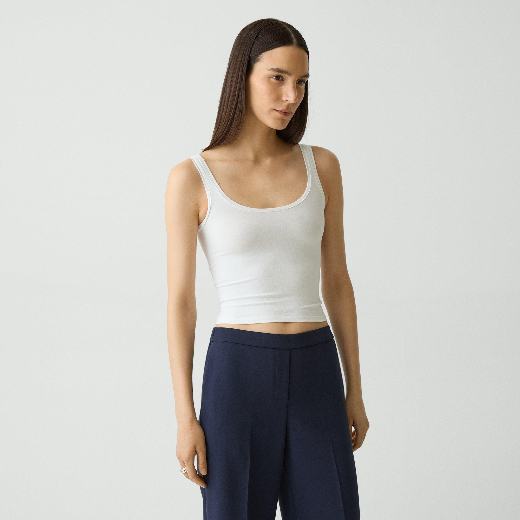 Scoop Neck Tank Top in Stretch Nylon - 3