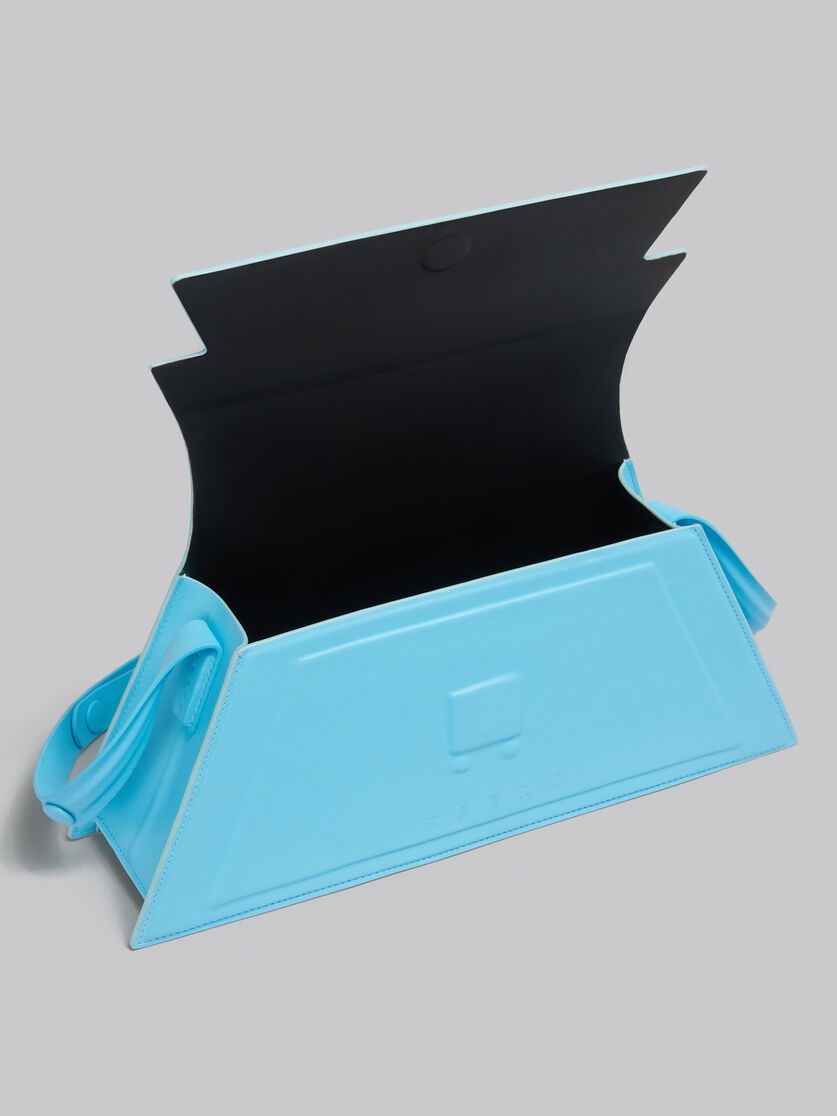 MEDIUM TRUNKOISE BAG IN SMOOTH LIGHT BLUE LEATHER - 3