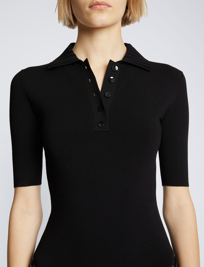Silk Viscose Polo Bodysuit 6