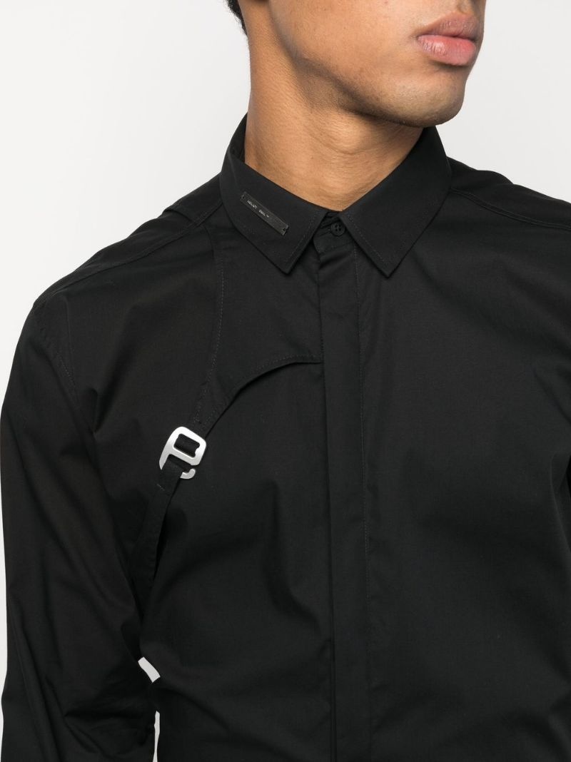 buckle-detail button-up shirt - 5