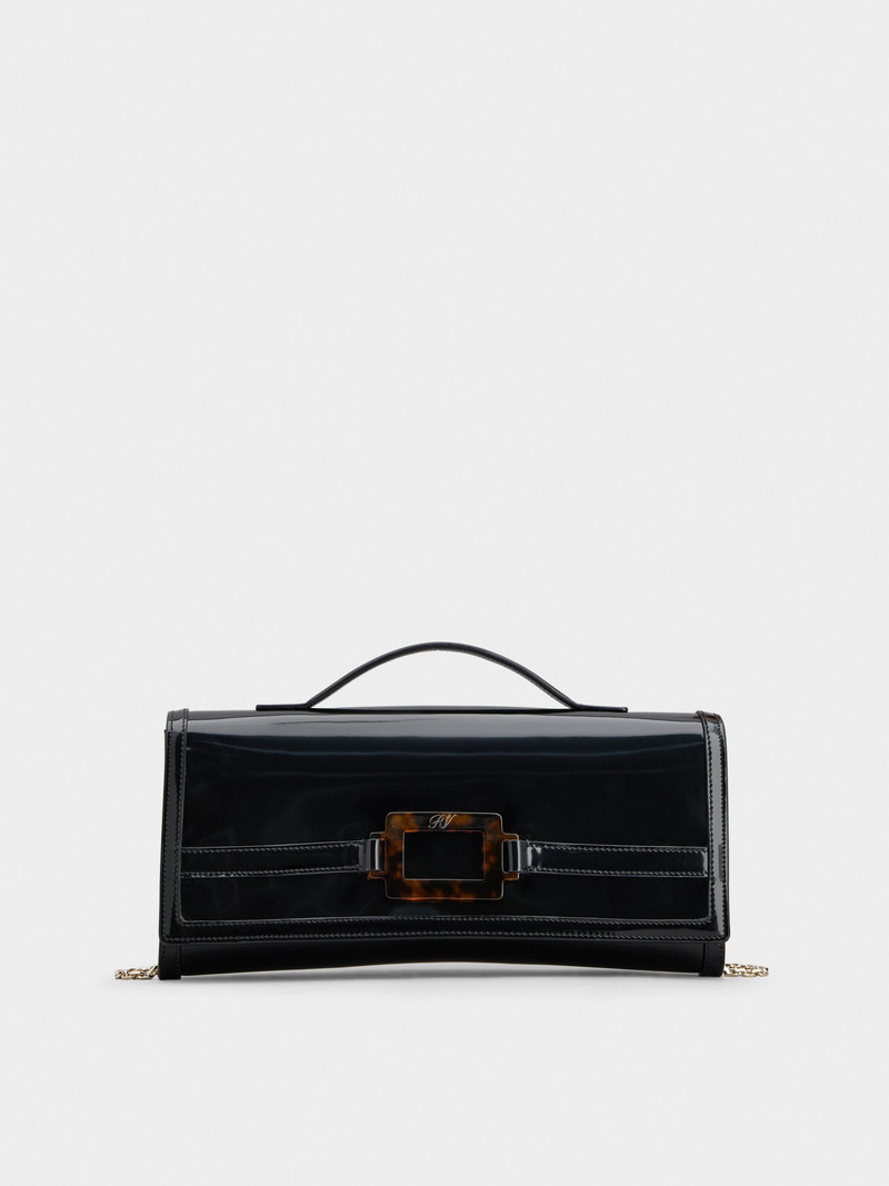 Belle Vivier Clutch in leather 1