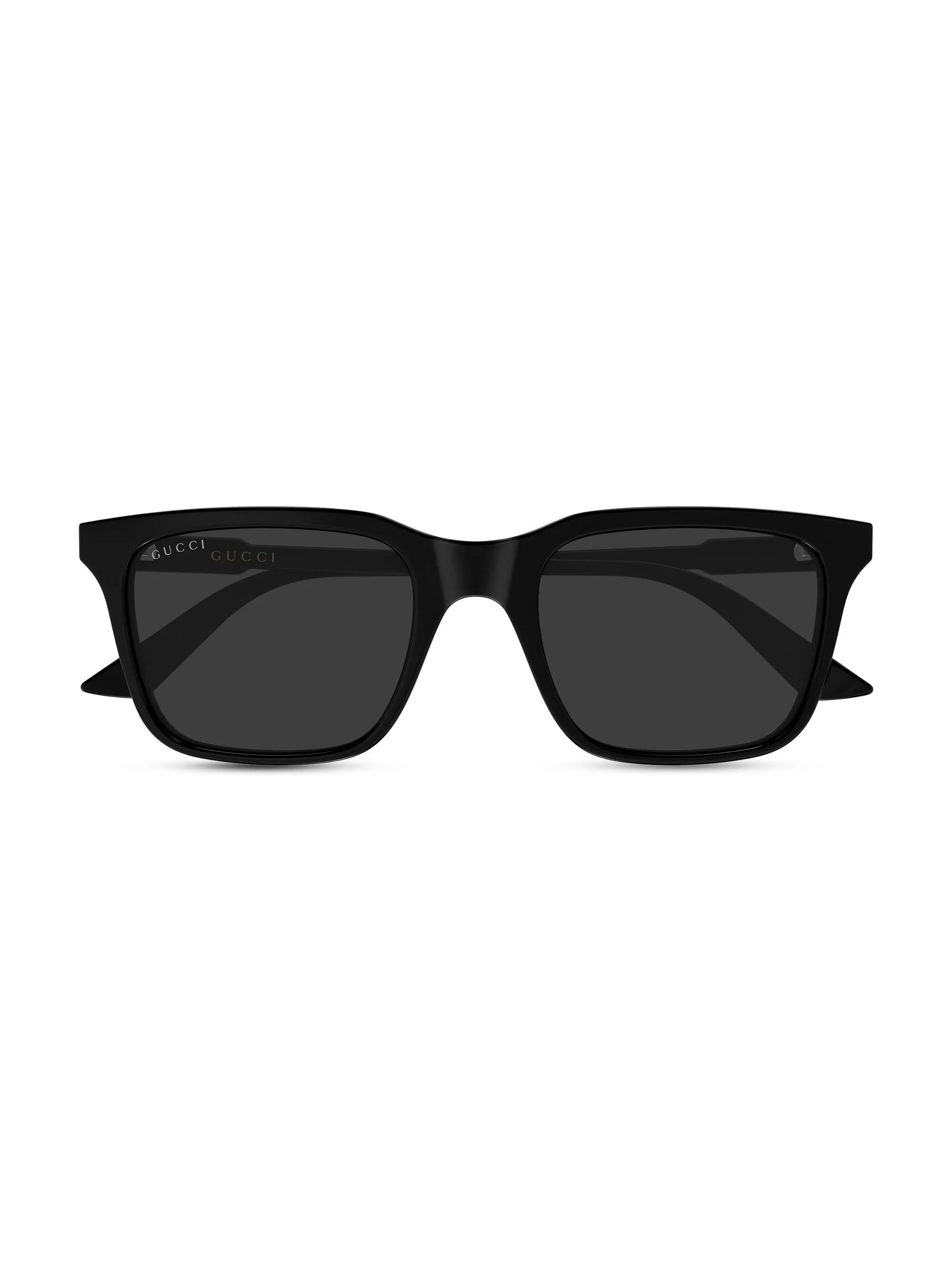 Men's Light Acetate 53MM Rectangular Sunglasses - Black - 1