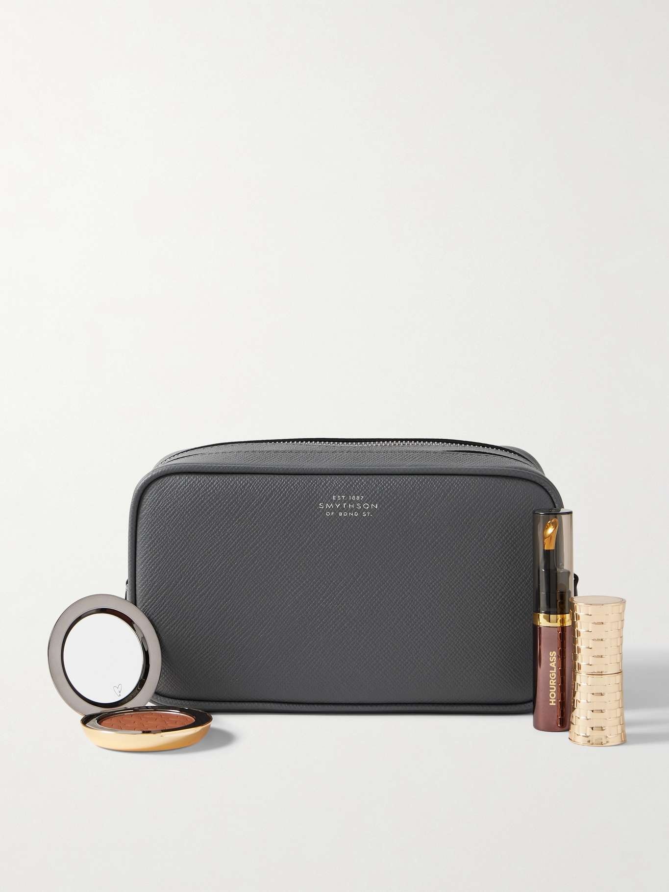 Panama textured-leather cosmetics case - 4