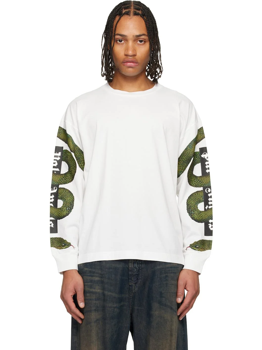 White Snake Box Logo Long Sleeve T-shirt - 1