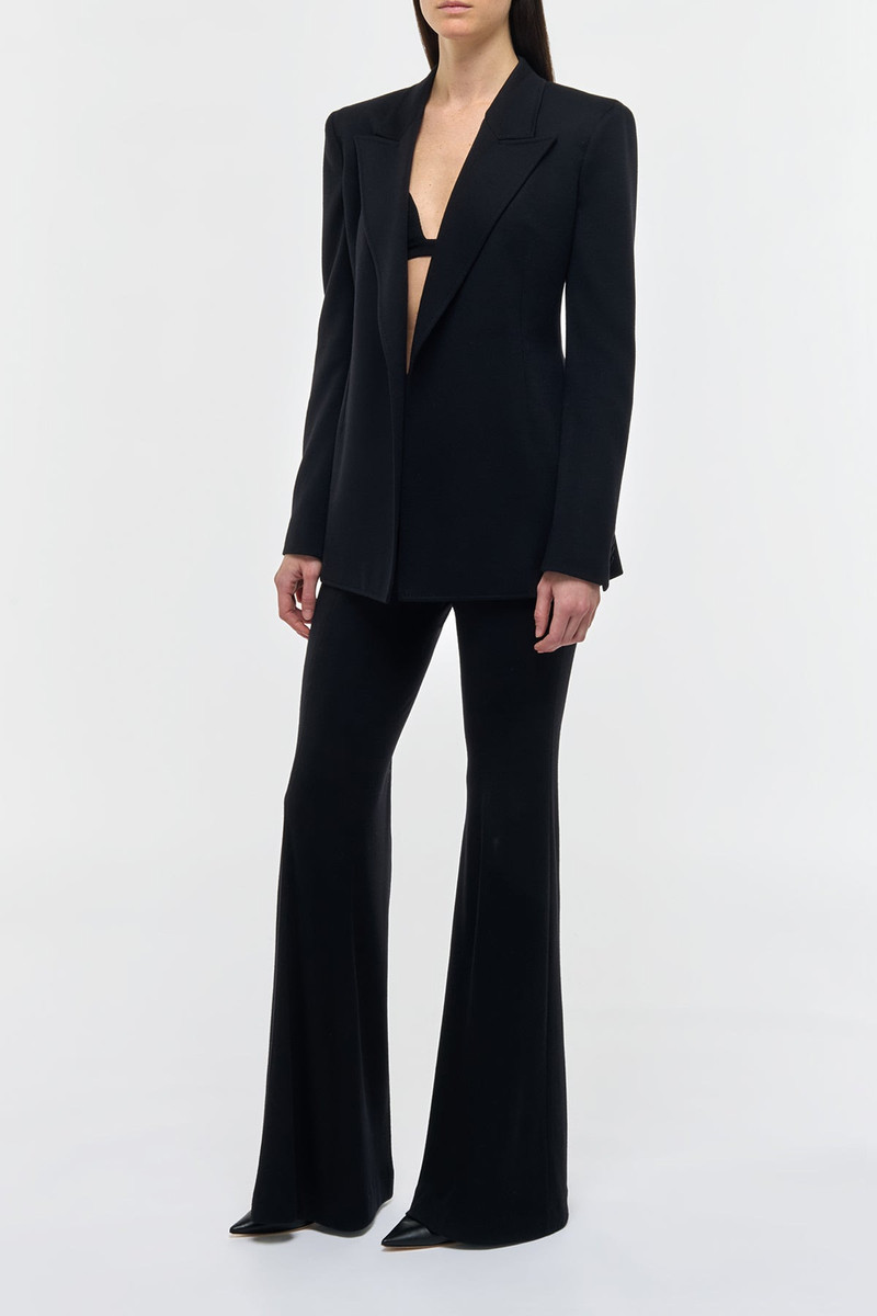 Rhein Flare Pant in Black Cashmere Jersey 3