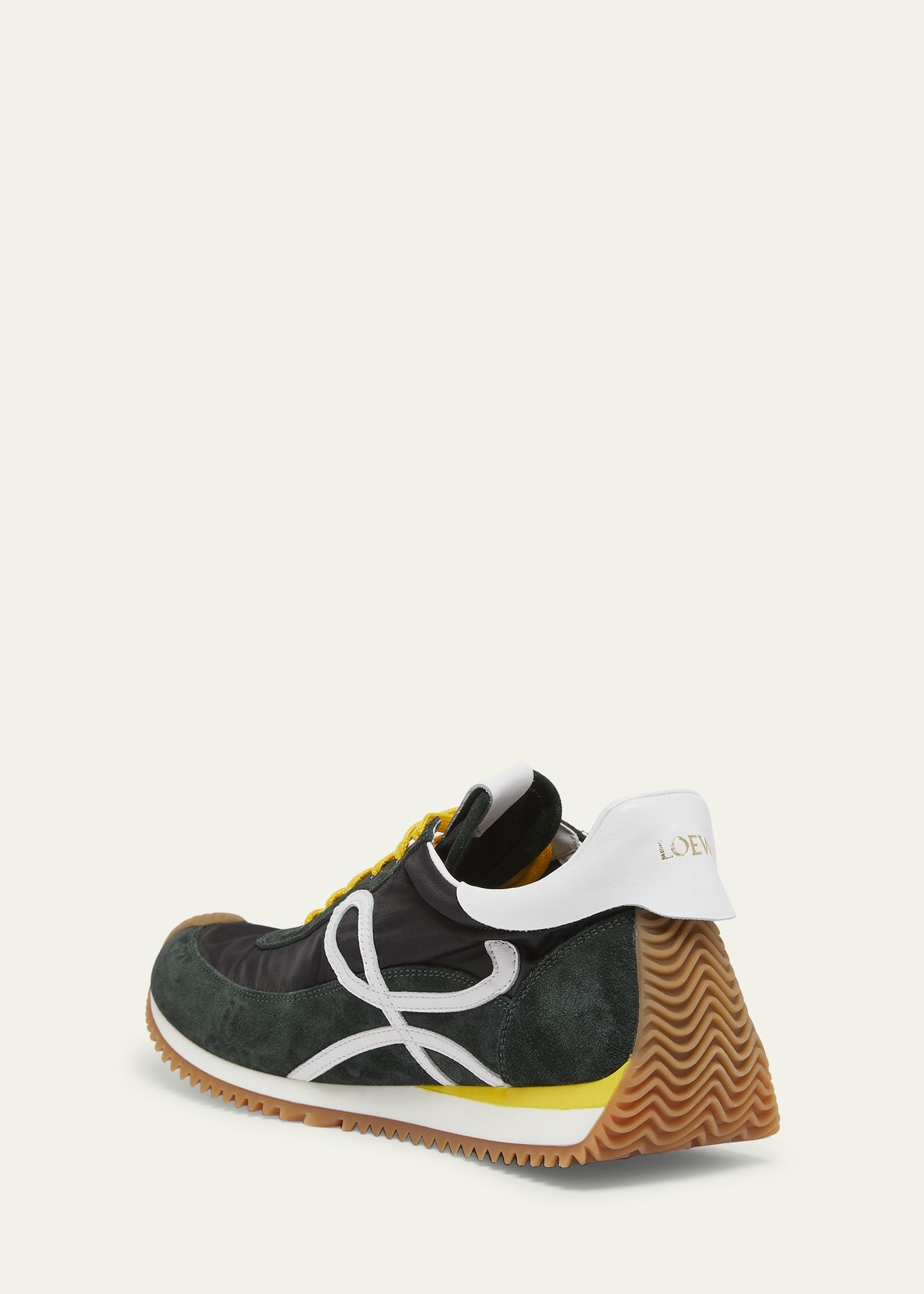 Men's Flow Runner 2.0 Nylon and Suede Low-Top Sneakers - 4