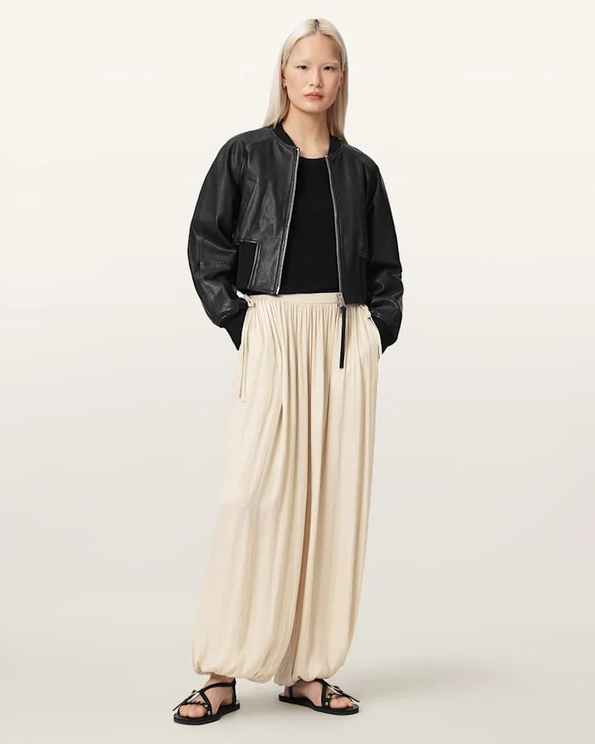 ESHE BAGGY FIT SATIN PANTS - 1
