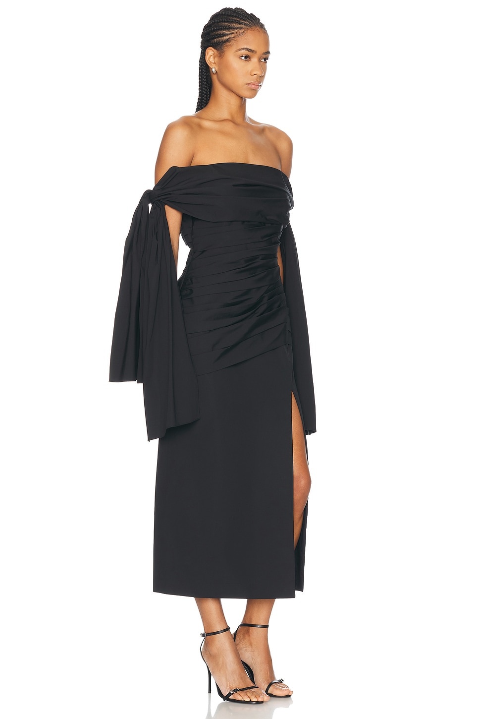 Off The Shoulder Midi Dress - 2