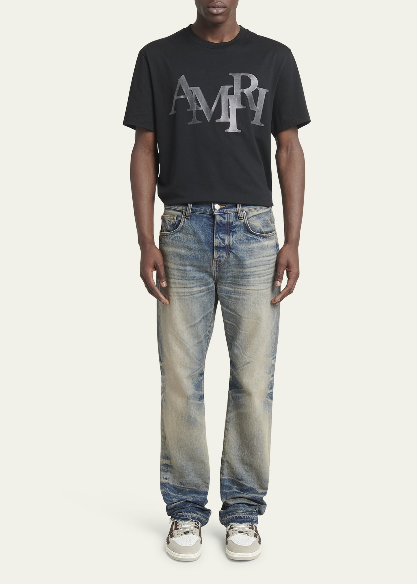 Men's Faded Straight-Leg Jeans - 2