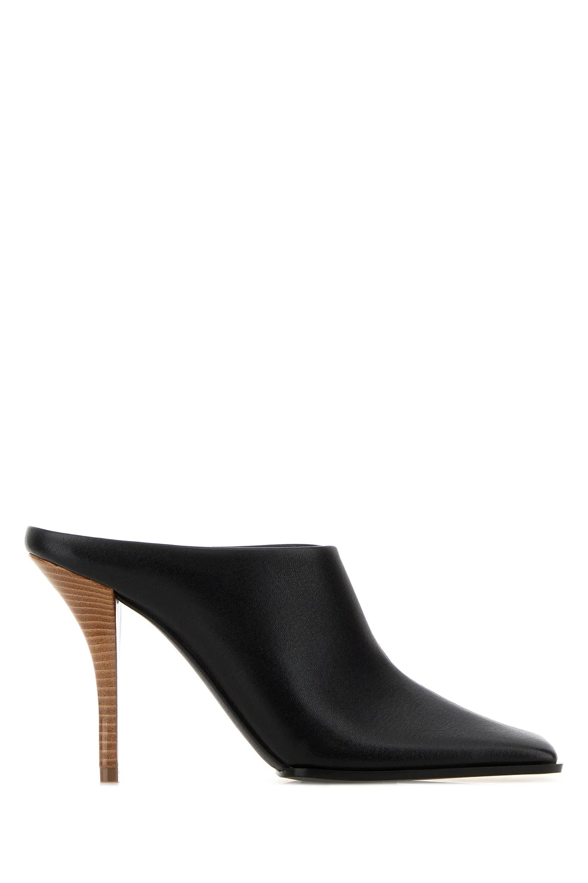 Black leather mules - 1