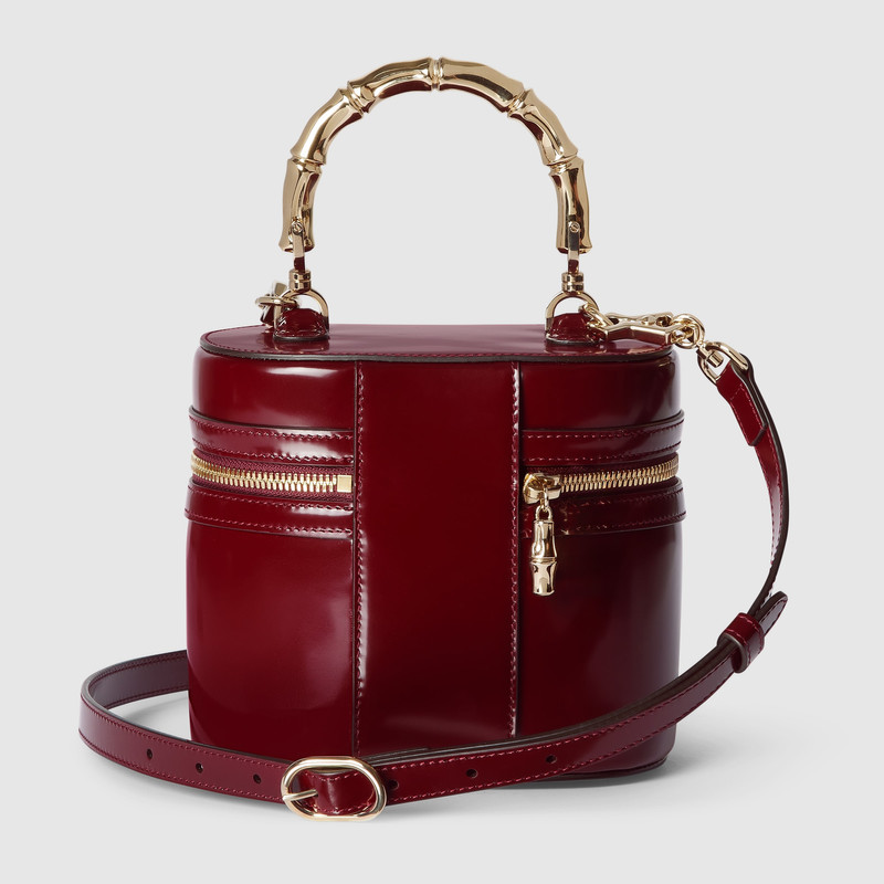 Mini vanity bag with bamboo handle 6