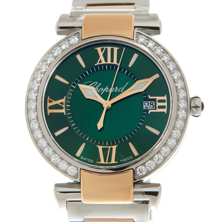 Chopard Imperiale Green Dial Diamond Two Tone Ladies Watch 388532-6009 - 2