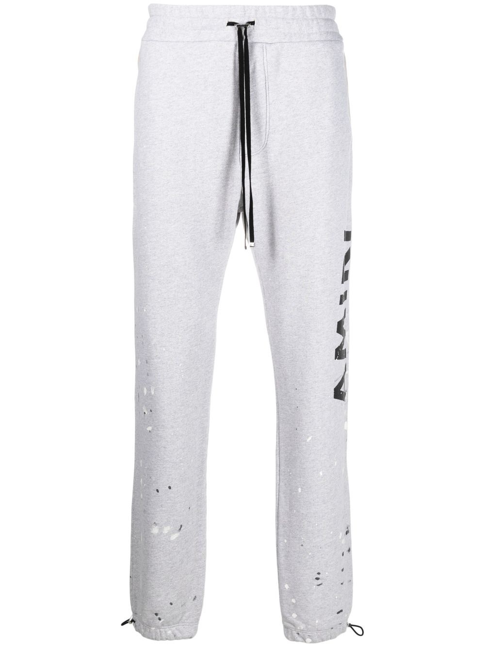 paint splatter logo trackpants - 1