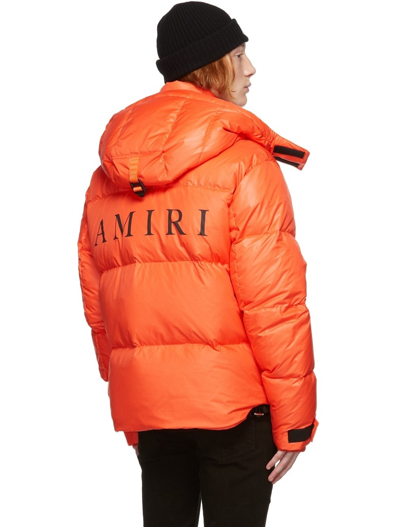 Orange Down Puffer Jacket 3