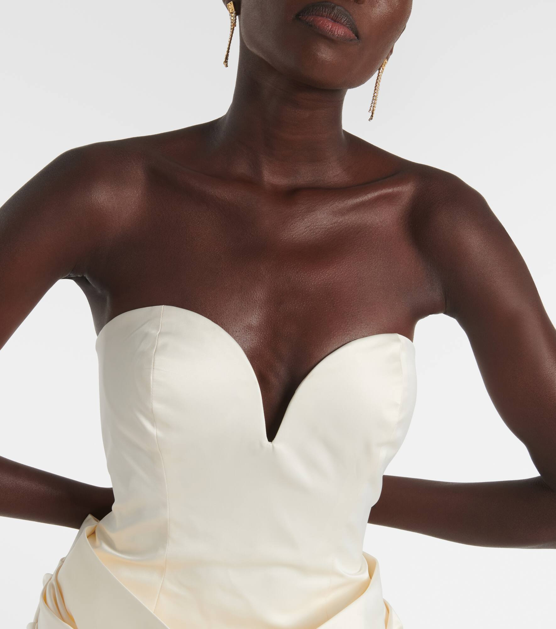 Draped bustier dress - 4
