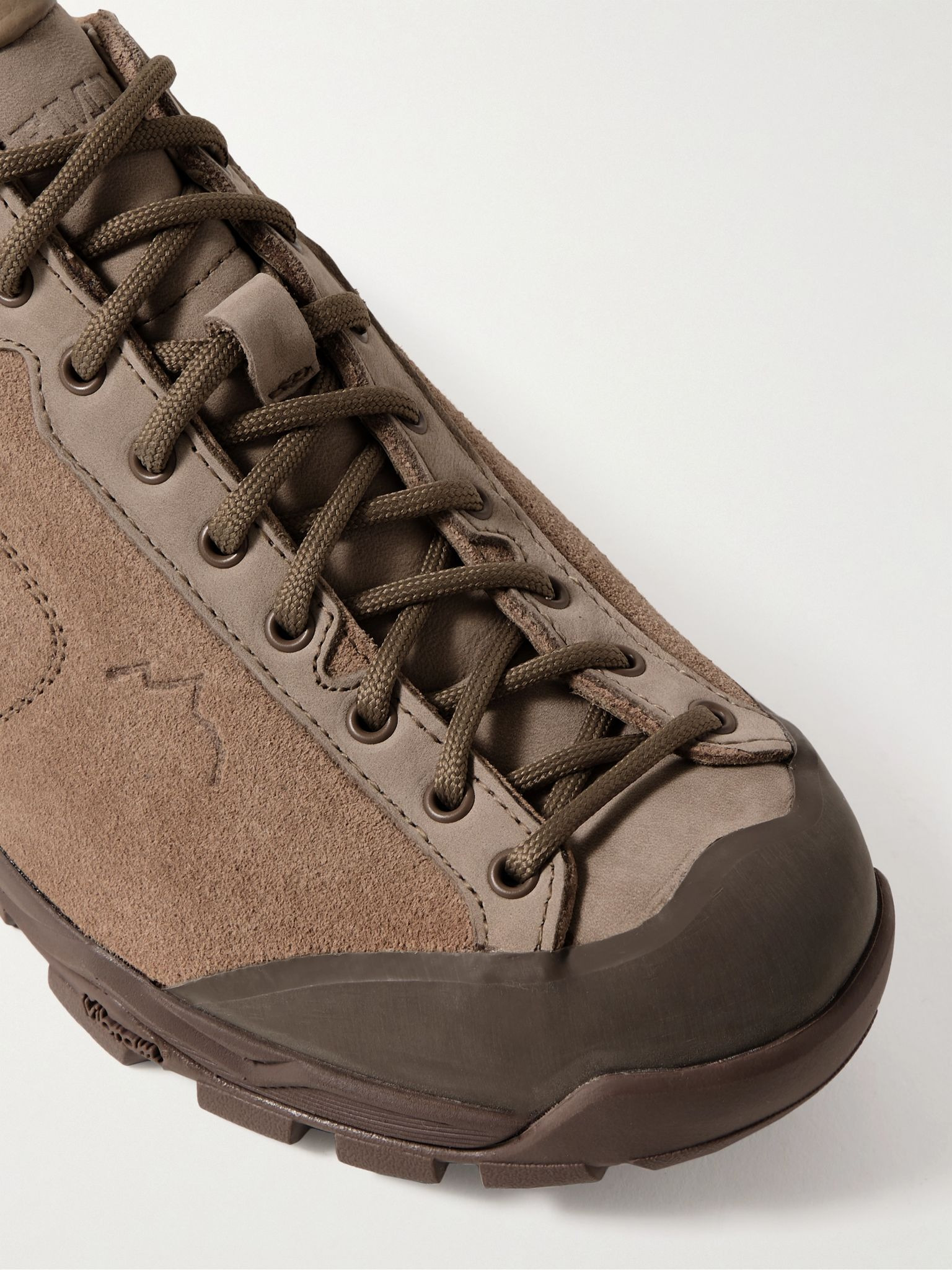 Movida Rubber-Trimmed Suede Sneakers Brown - 5