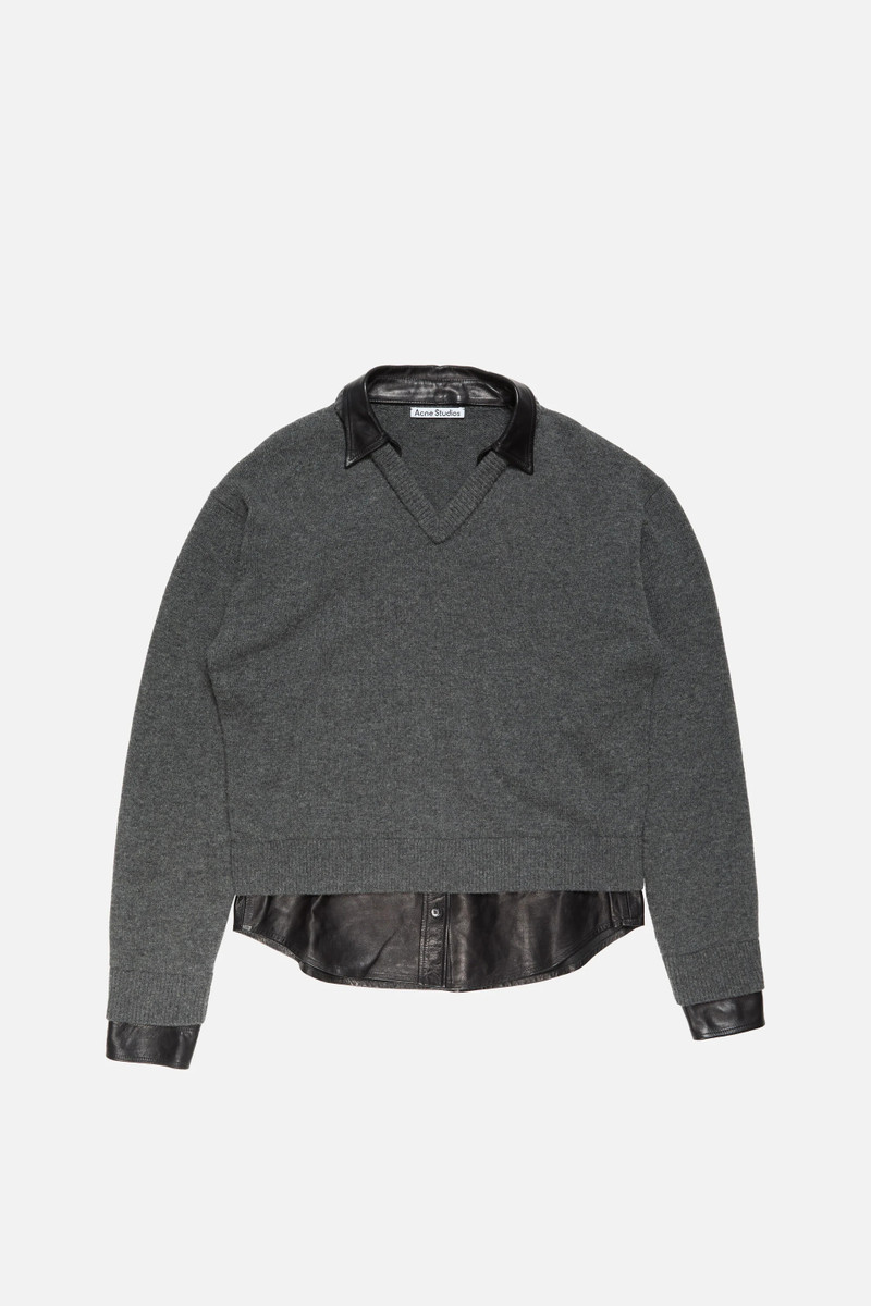 Layered wool jumper - Grey 6