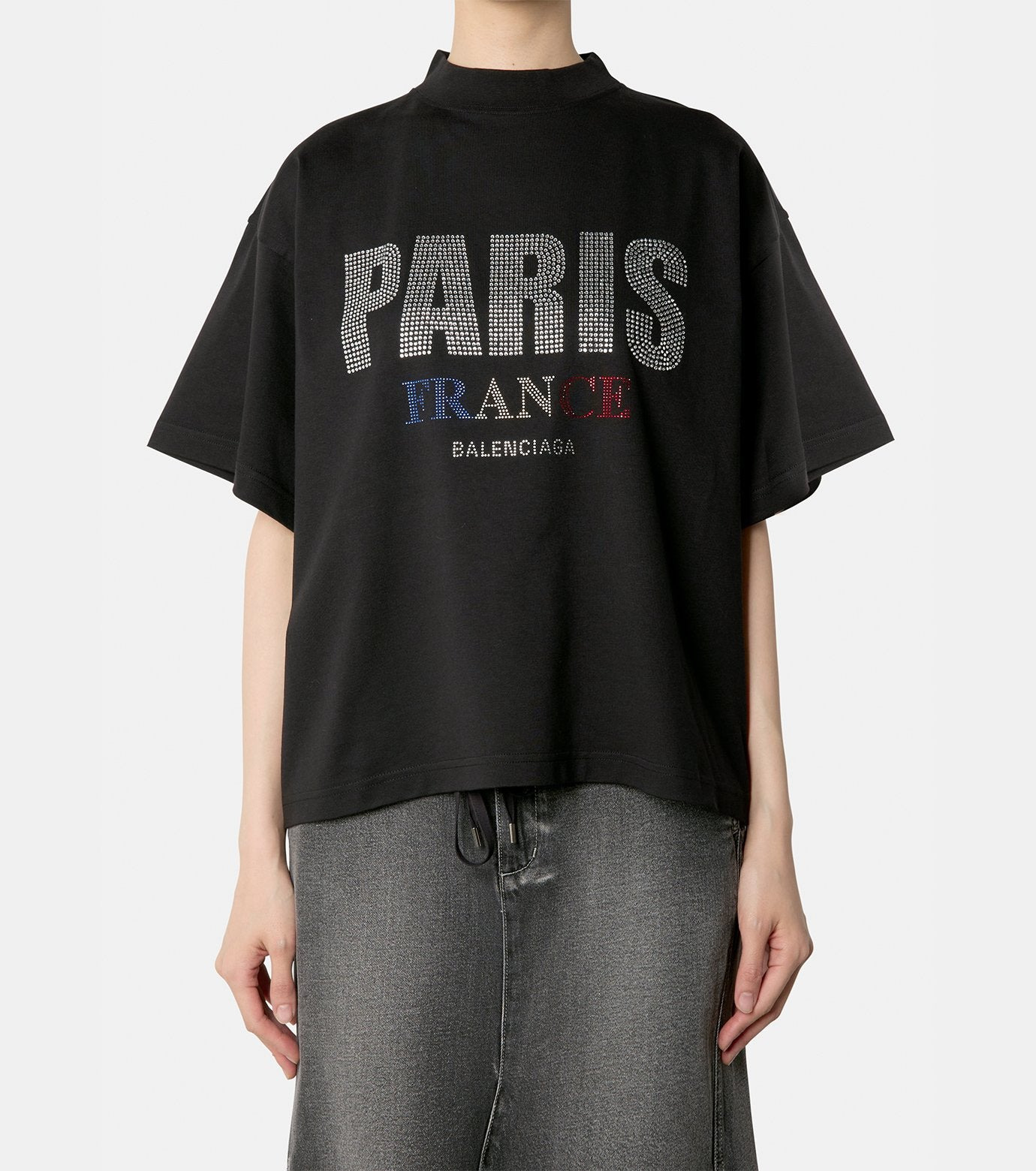 Paris Strass SS Cropped T-Shirt - 2