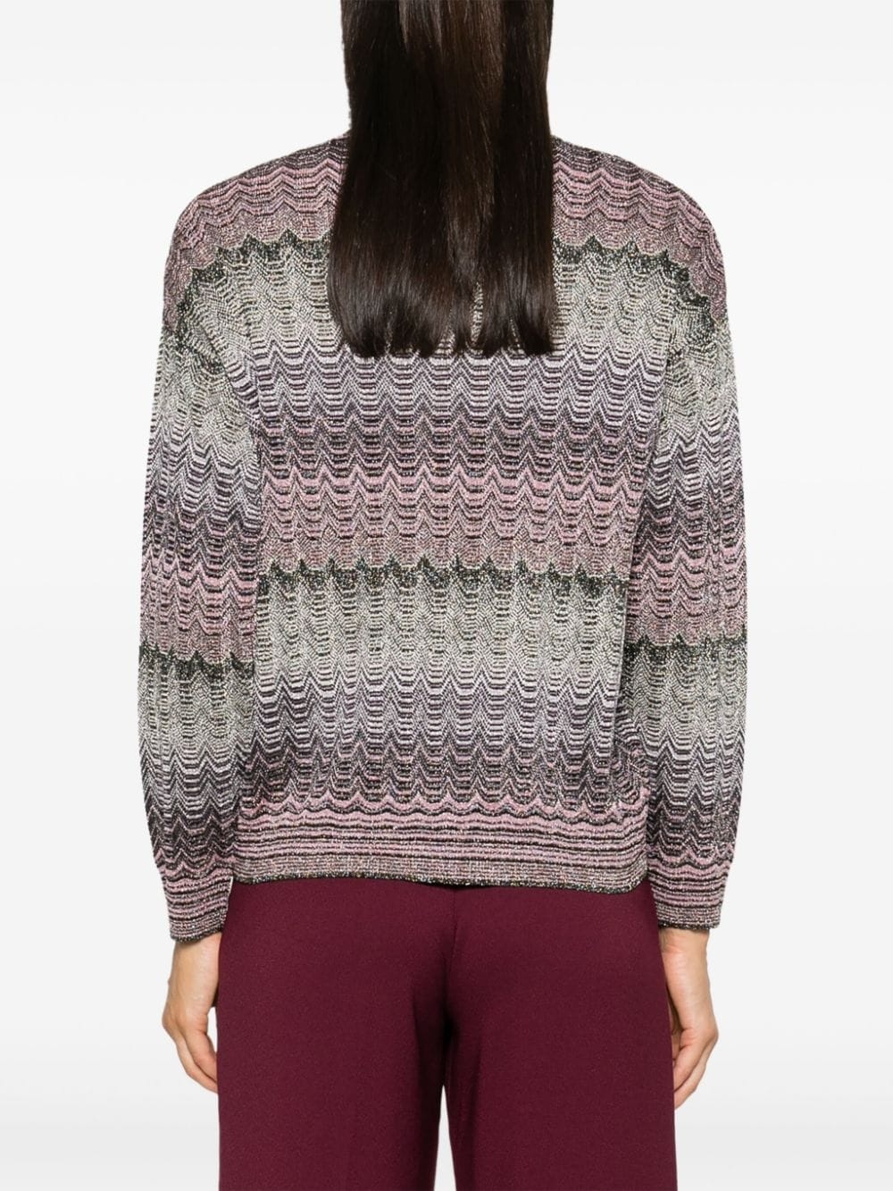 zigzag-woven sweater - 4