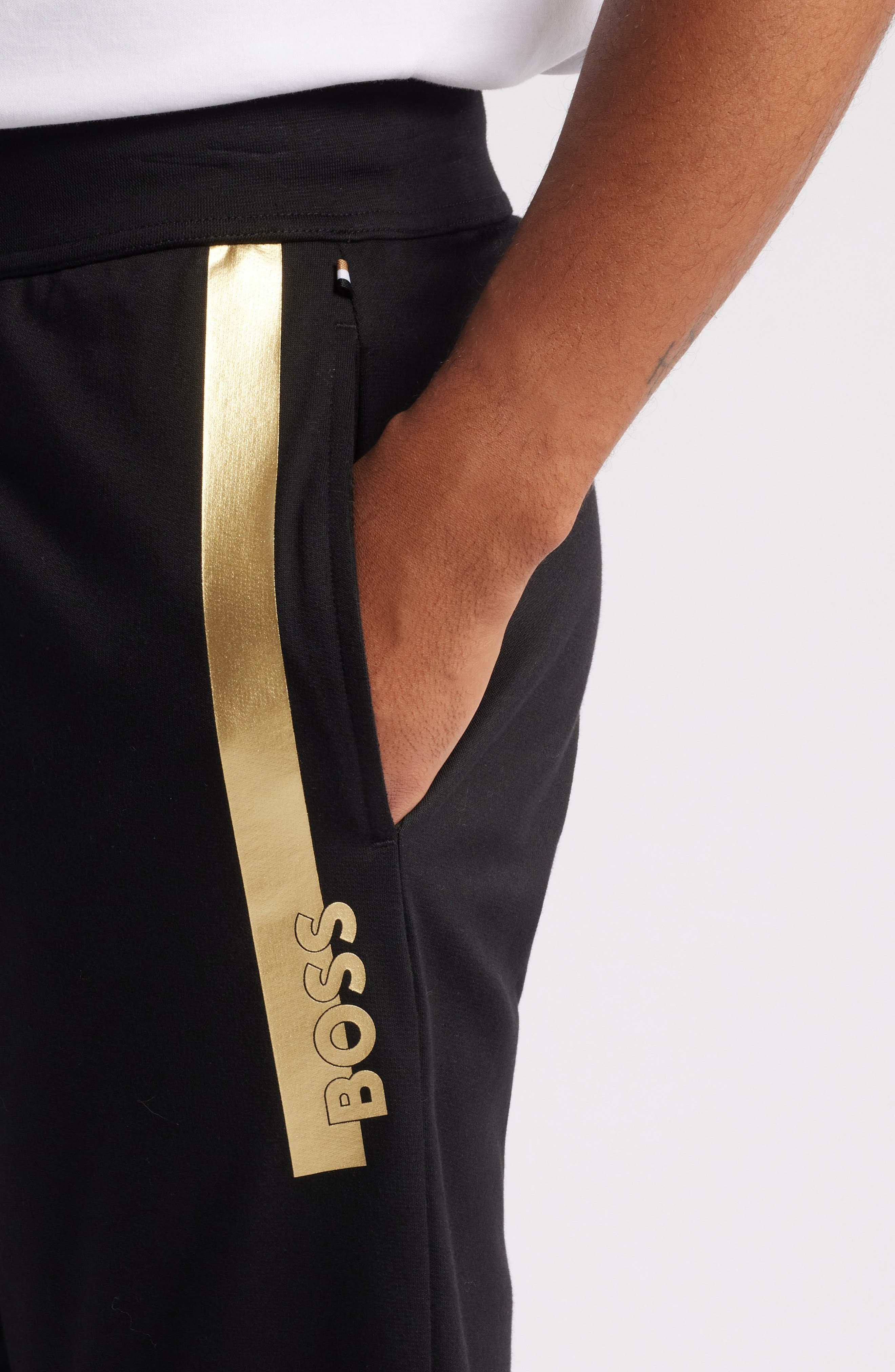 BOSS Authentic Cotton Lounge Pants in Black at Nordstrom - 4
