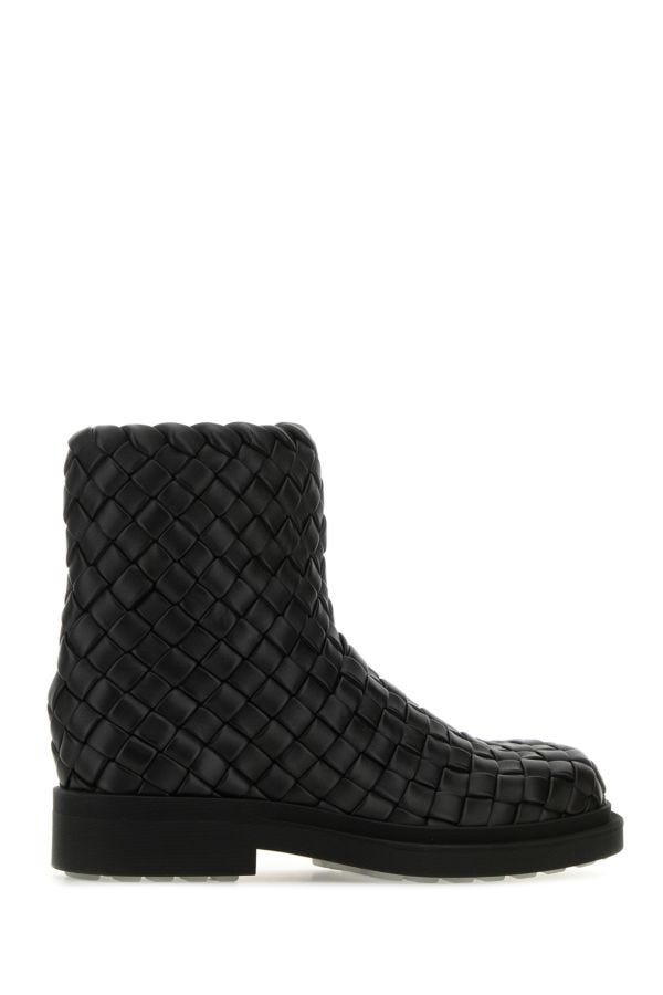 Bottega Veneta Man Black Leather Ben Ankle Boots - 3