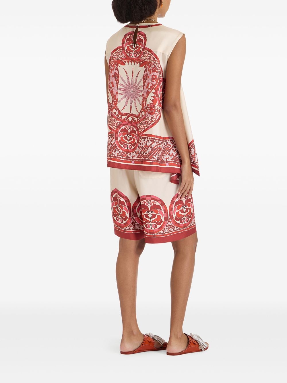 silk palazzo shorts - 3