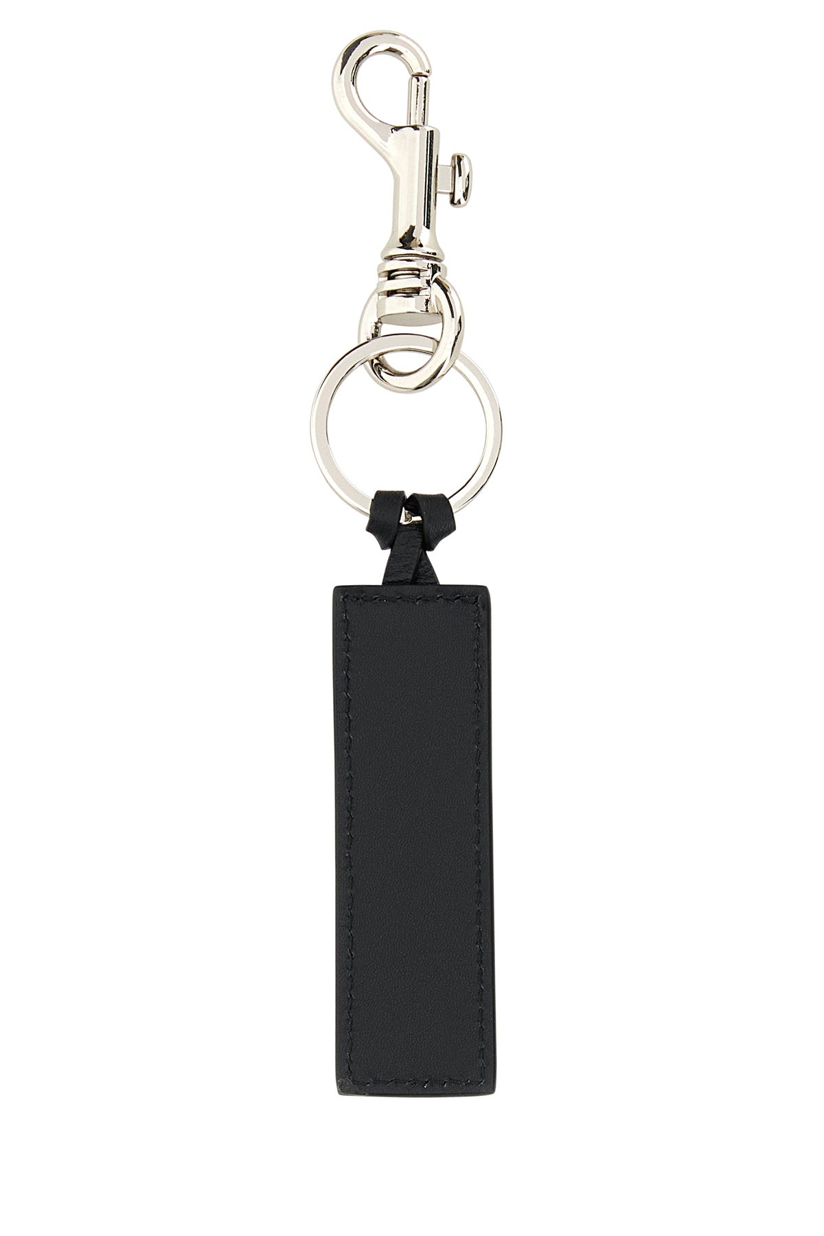 Black leather key ring - 2