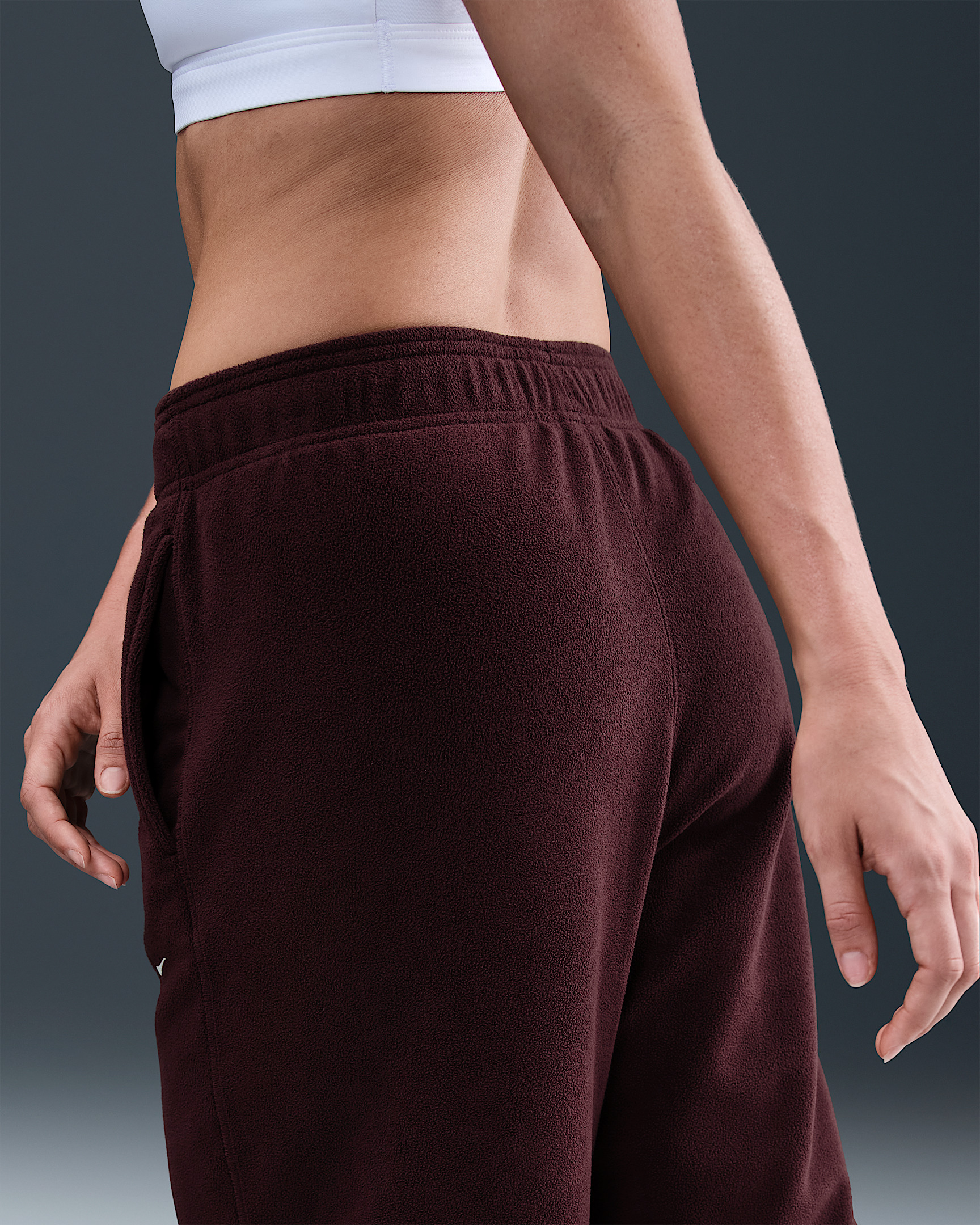 Nike One Women's Therma-FIT Mid-Rise Fleece Pants - 3