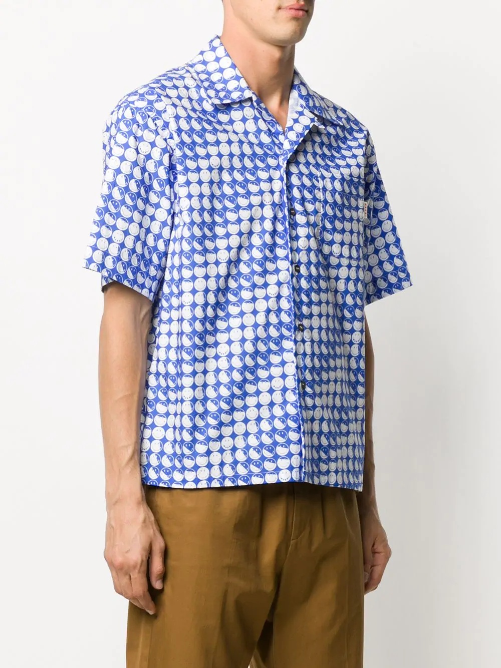 face-print short-sleeve shirt - 3