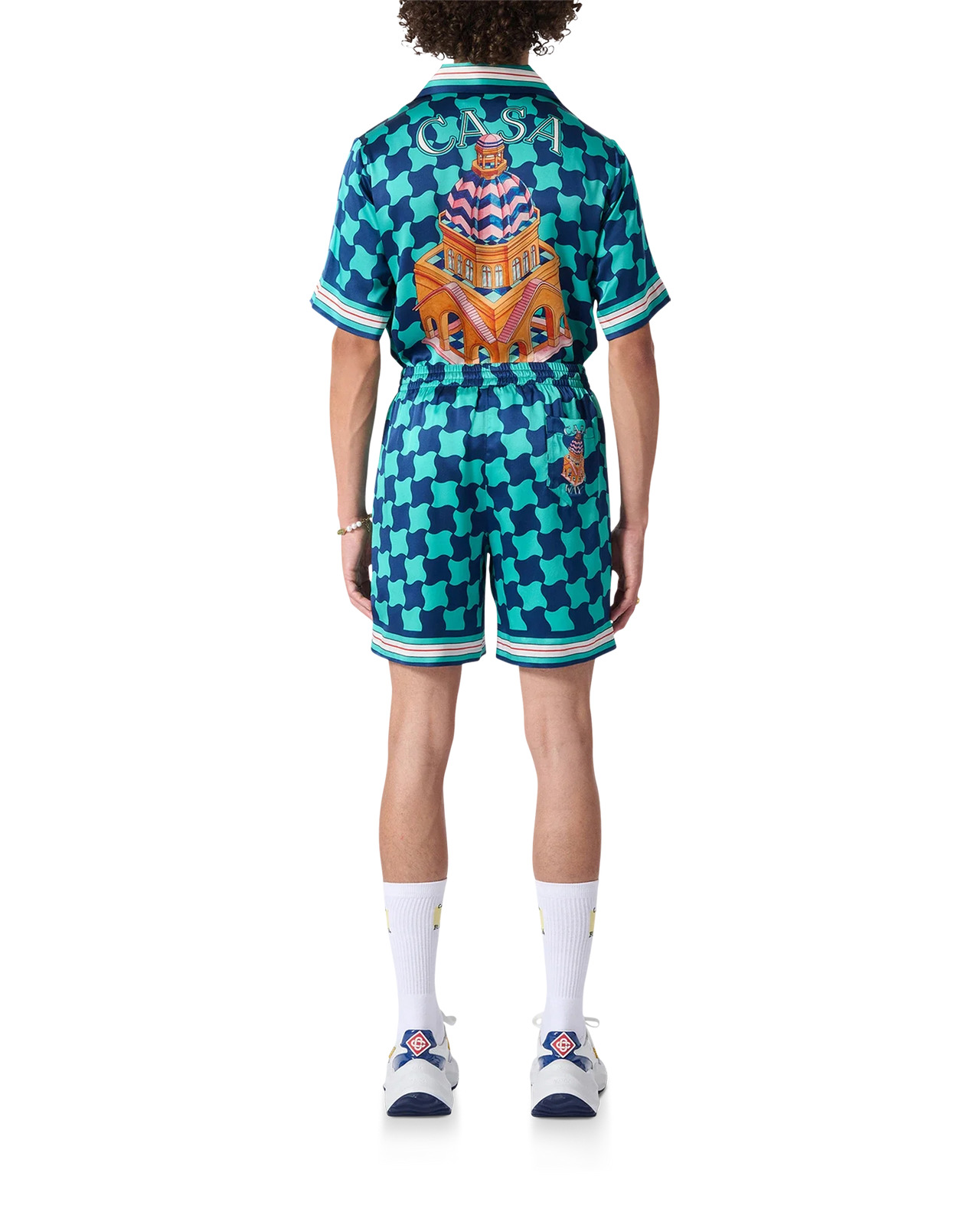 Pool Tile Silk Shorts - 4