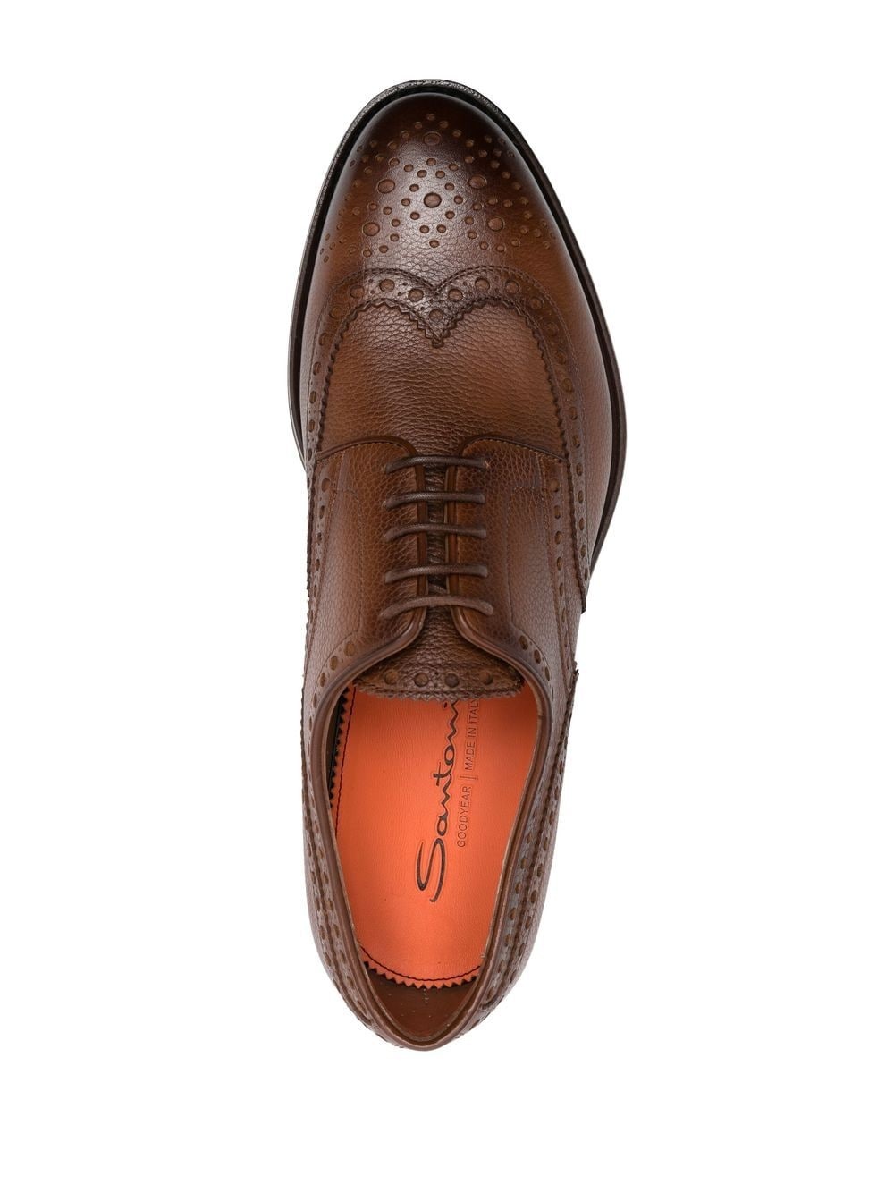 leather Derby brogue shoes - 4