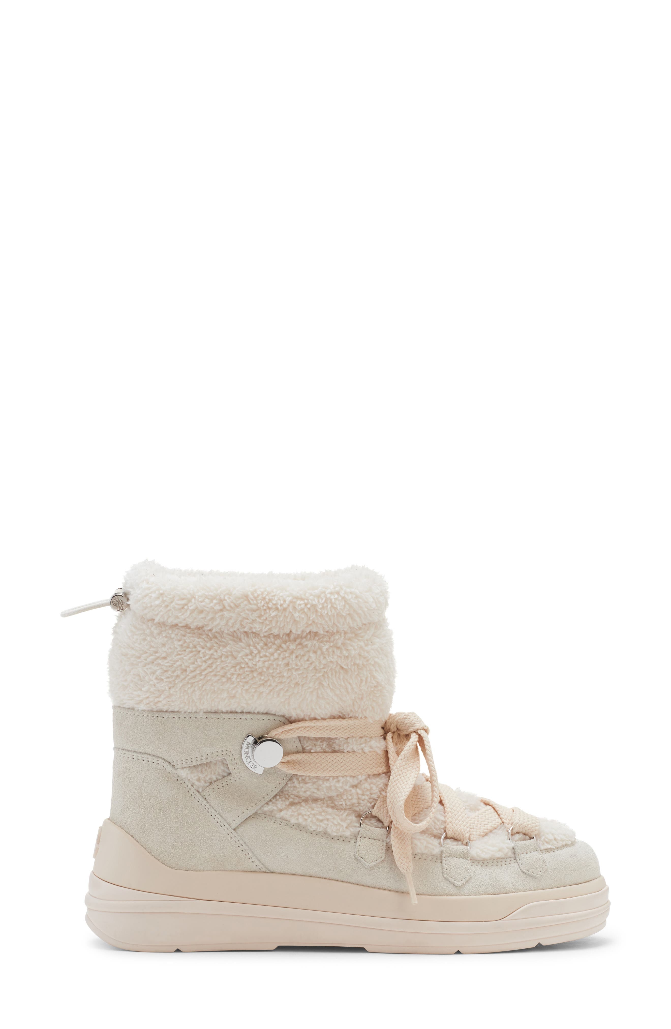 Moncler Insolux Faux Fur Trim Snow Boot in Silk White at Nordstrom - 3